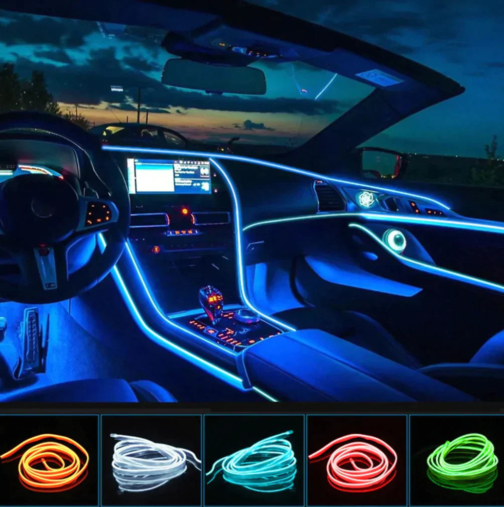ADICIONAL  TIRA DE LUCES LED NEÓN PARA CARROS🚘